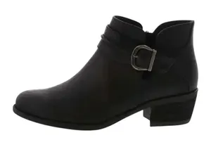 B.O.C Black Leather Ankle Booties(Size 6) Black thumbnail 1