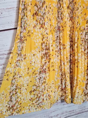 Maison d'Amelie pleated floral halter dress thumbnail 5
