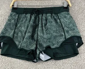 MPG Sport 2-in-1 Running Shorts Womens M Green Snake Print Mesh Activewear‎ Yoga thumbnail 1