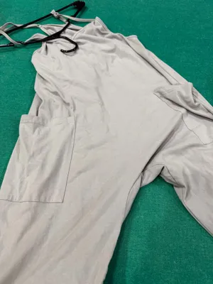 Full length loose coveralls Gray thumbnail 2