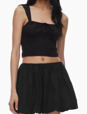 NWT Aritzia Sunday Best Martine Poplin Top Black- Size Small thumbnail 1