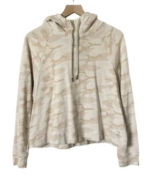 Vuori Women's Beach Hoodie Bisque Camo Print Slightly Cropped Raglan Size Medium thumbnail 1
