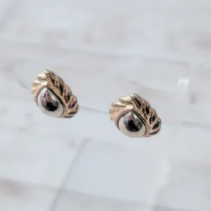 Vintage Clip On Earrings Silver Tone & Gold Tone Teardrop - Condition Issues thumbnail 2