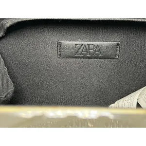 Zara Clutch Bag Womens Silver White Acrylic Shell Purse Chain Shoulder Evening thumbnail 14
