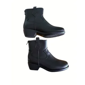 Propet Maisie Leather Ankle Boots Womens Size 8 Black Western Cowboy thumbnail 6