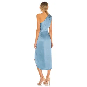 Elliatt Revolve Cassini Midi Dress in Cadet Blue Size Small thumbnail 3