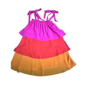 Show Me Your MuMu Gabriela Tiered Ruffle Mini Dress Small Rainbow Festival‎ HH10 thumbnail 3