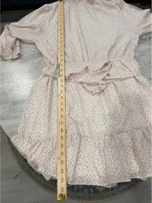 Sweet Rain Floral Mini Dress Cottagecore Tie Waist Ruffle Long Sleeve XL thumbnail 9