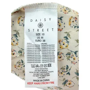 Daisy‎ Street Tiered Cutout Midi Dress Floral Cream V-Neck Keyhole Back Size M thumbnail 7