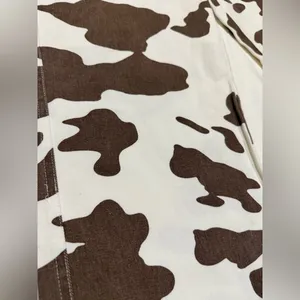 Princess Polly Be Wild Pants White and Brown Cow Print Size 2 thumbnail 7