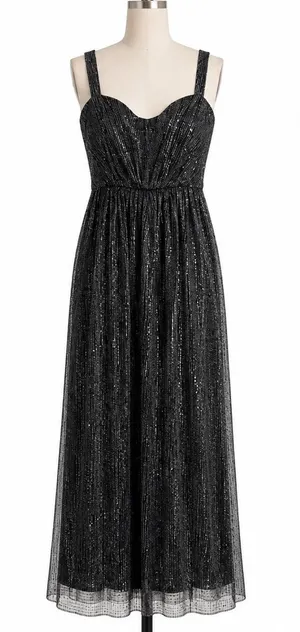 ML Monique Lhuillier Black Lace Maxi Dress Size 4 Sleeveless Formal Gown thumbnail 1