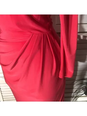 Ralph Lauren Midi Dress coral Pink Derby elegant wedding guest Old Money glam S thumbnail 5