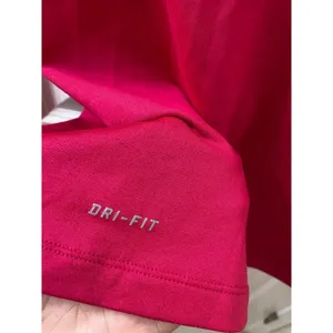 NIKE DRI-FIT Pink Long Sleeve Turtleneck Shirt Top Sz L Fuchsia Thumb Hole thumbnail 5