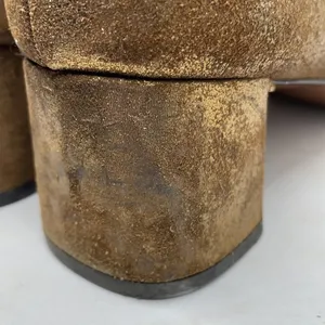 Coach Gold Suede Kitten Heels Ankle Straps 8.5 thumbnail 5