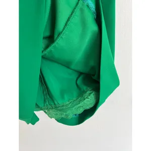 NWT Trina Turk Relaxation Ruffle Faux‎ Wrap Women's Dress 12 Kelly Green Sheath thumbnail 7
