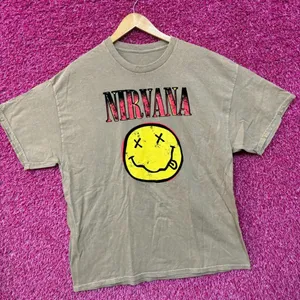 Nirvana Nevermind Tour Dead Eyes Smiley Promo Grunge Tee XL thumbnail 1