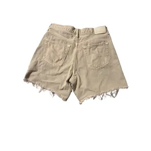 Citizens of Humanity Marlow Size 28 Tan Khaki Raw Hem Shorts High Rise 6" FLAW thumbnail 6