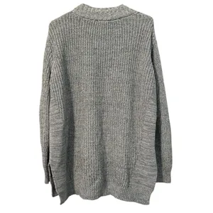 Anthropologie Silence + Noise Knit Side Slit Step Hem V Neck Sweater Size Medium thumbnail 2