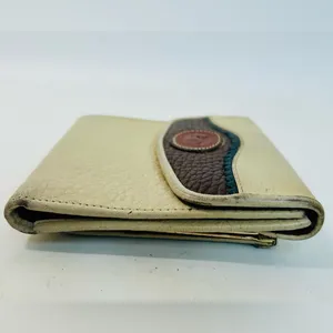 Dooney & Bourke Vintage Wallet, Bone All Weather Leather, British Tan, Kisslock thumbnail 6