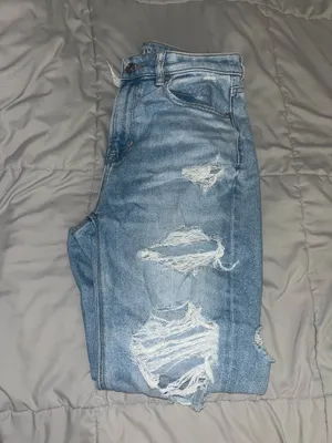 American Eagle Stretch Ripped Mom Jean thumbnail 2