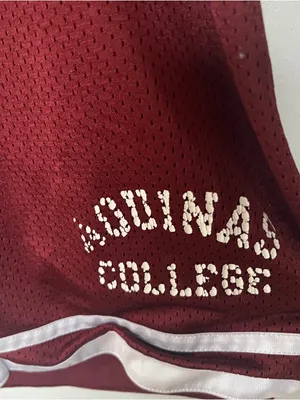 Champion 90’s Maroon Women's Athletic Basketball Shorts with White Trim thumbnail 5