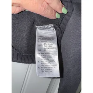 Adidas Womens XS Quarter Zip Cropped Sweatshirt Charcoal Grey Mock Neck Pullover thumbnail 4