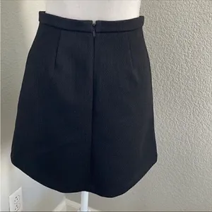 Madewell Black Bistro Pleated Mini Skirt thumbnail 4