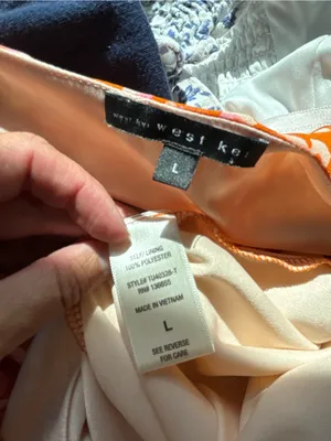 West Kei Orange and Pink Animal Print V-Neck Blouse thumbnail 5