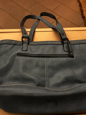 b.o.c. Teal and Tan Woven Front Tote Bag. Gorgeous thumbnail 4