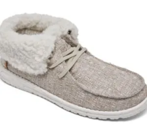 Hey Dude Women's Wendy Fold Casual Moccasin Sneakers Beige Sherpa Size 9 thumbnail 1