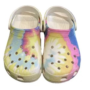 CROCS White Pastel Tie Dye Clog Sandal Shoes Unisex Mens 7 Womens 9 thumbnail 1