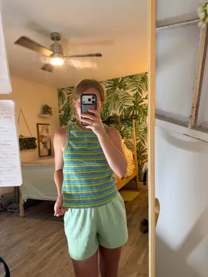 Anthropologie racer tank striped thumbnail 6