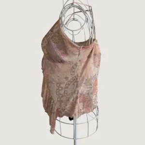 3004 | NWT See You Monday Floral Fairycore Paisley Ruffle Cami Peach Women XL thumbnail 3