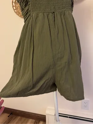 Olive Green Smocked Tie thumbnail 5