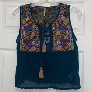 Free People Embroidered Lohri Crop Top thumbnail 6