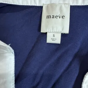 Maeve Navy and White Sleeveless Tank Top wt3 thumbnail 5