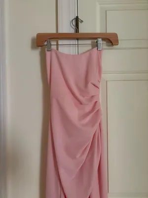 Lucy in the sky pink strapless maxi dress thumbnail 5
