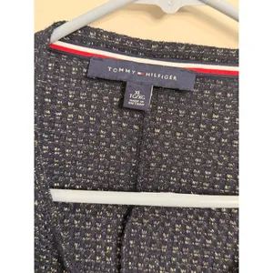 Tommy Hilfiger Women's Navy Blue Textured‎ Knit Sparkle Long Sleeve Sweater XL thumbnail 3