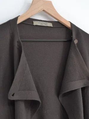 D. Exterior Wool Wrap Front Cardigan Grey M thumbnail 8