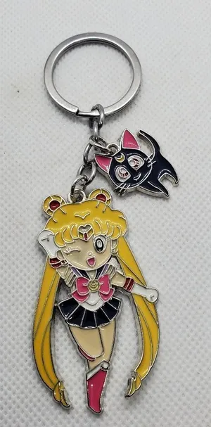 Sailor Moon & Luna Keychain Pink thumbnail 1