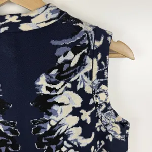 NWT Tuckernuck Floral Horizon Mock Neck Sleeveless Knit Mini Dress Medium Comfy thumbnail 3