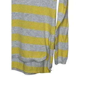 Old Navy Women's Sweater Striped Long Sleeve Lightweight Gray/Yellow Sz.‎ Medium thumbnail 4