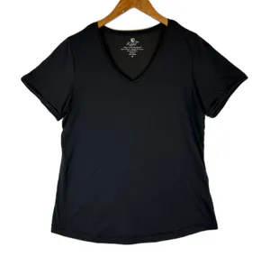 Kuhl Womens Black V Neck Short Sleeve T Shirt‎ Top Size M Casual thumbnail 1