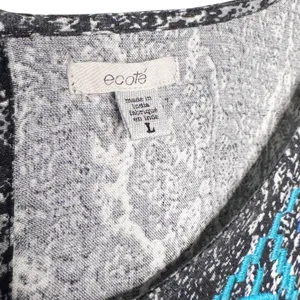 Ecote Anthropologie Snakeskin Print Embroidered Detail Shift Dress Sz L thumbnail 3