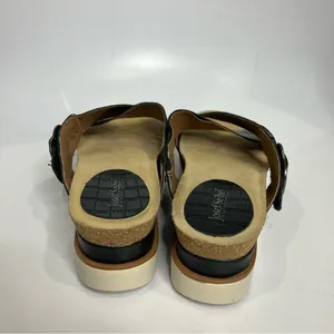 Josef Seibel black criss cross platform Sandals slides women’s size 40‎ casual thumbnail 4