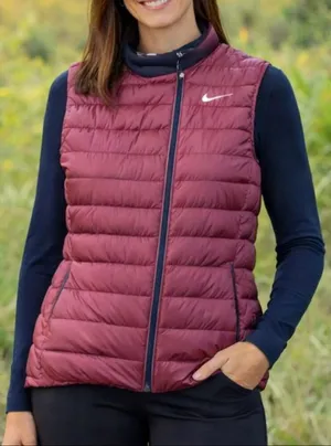 Nike Golf 700 down fill assymetrical puffer vest small thumbnail 1