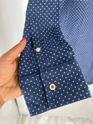 Levi’s NWT Blue Polka Dot Cotton Pajama Sleep Shirt Medium thumbnail 6