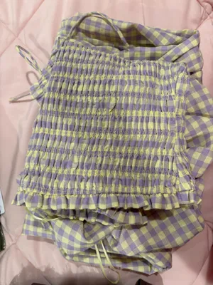 Lavender/Lemon Gingham Set Purple thumbnail 4