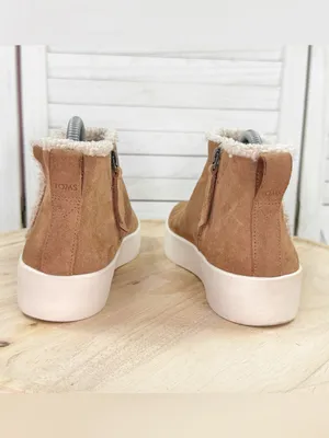 Toms Verona Suede Sherpa Lined Ankle Boots Sneakers Tan Size 7.5 thumbnail 6