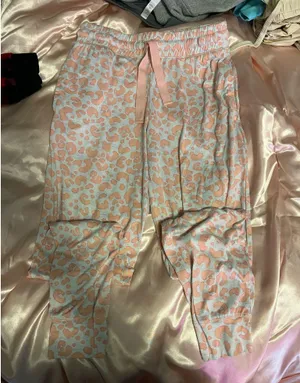 light pink print pajama pants thumbnail 1